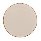 Jogo 2 Pratos Rasos de Porcelana Branco Borda Bambu 27cm Lyor