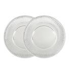 Jogo 2 Sousplat Redondo de Cristal Renaissance Transparente Lyor 31,5cm