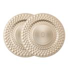 Jogo 2 Sousplat Redondo de Plástico para Mesa Dourado Wolff Roman 33cm