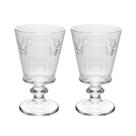 Jogo 2 Taça de Vidro para Água Suco Lines Butterfly Borboleta 350ml Wolff