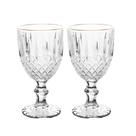 Jogo 2 Taça de Vidro Transparente com Borda Dourada Fio de Ouro Greek 345ml Wolff