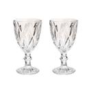 Jogo 2 Taças 340ml Transparente Bico de Jaca Diamante Vinho