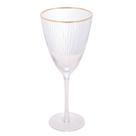 Jogo 2 taças 400ml de vidro para vinho com borda dourada Lines Wolff - 29129