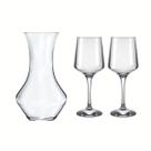 Jogo 2 Taças Brunello 390ml Com Decanter Malbec 950ml Vinho