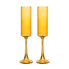 Jogo 2 Taças De Vidro Boro Champanhe 170ml Âmbar Fiesta Lyor