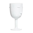 Jogo 2 taças faces em vidro 260ml preto e branco -L Hermitage