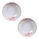 Jogo 2 Tigelas Cumbuca Bowl Melamina 650ml Floral Orquídeas