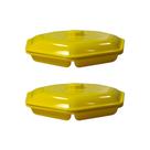 Jogo 2 Tigelas Petisqueira Melamina 27cm Amarela Churrasco