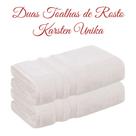 Jogo 2 Toalhas de Rosto 100% Algodão Karsten Unika branca