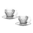 Jogo 2 Xícara de Café com Pires Cristal Imperatriz 110ml Wolff