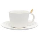 Jogo 2 xícaras 190 ml para chá de cerâmica branco com pires Colibri Wolff - 17929