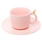 Jogo 2 xícaras 190 ml para chá de cerâmica rosa com pires Colibri Wolff - 17930