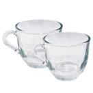 Jogo 2 Xicaras Chique Vidro Liso 150ML Ideal Cha Cafe Resistente Jogo 2 Xicaras Chique Vidro Liso 150ML Ideal Cha Cafe Resistente