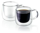 Jogo 2 Xicaras Parede Dupla Camada De Vidro 80Ml Café Chá Jogo 2 Xicaras Parede Dupla Camada De Vidro 80Ml Café Chá