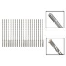 Jogo 20 Brocas SDS Plus 5X160 mm Aço Carbono Tungstênio