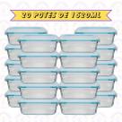 Jogo 20 Potes Canelado 1520ml Airfryer Microondas Freezer