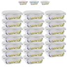 Jogo 20 Potes de Vidro Mantimentos Marmita Fit Tampa 370ml Jogo 20 Potes de Vidro Mantimentos Marmita Fit Tampa 370ml