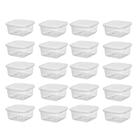 Jogo 20 potes quadrados fitness, kit 20 potes mini, Conjunto 20 potes com tampa BPA free