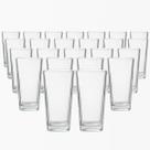 Jogo 24 Copos Vidro Venice 260ml Transparente Base Quadrada