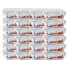 Jogo 24 Pote de Vidro Hermético Marmita Tampa 4 Travas 640ml Jogo 24 Pote de Vidro Hermético Marmita Tampa 4 Travas 640ml