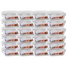 Jogo 24 Potes de Vidro Hermético Marmita Tampa 4 Travas 370ml Jogo 24 Potes de Vidro Hermético Marmita Tampa 4 Travas 370ml
