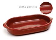 Jogo 3 Assadeiras de Barro Marrom 500ml Oval Porção 2 Pessoas Jogo 3 Assadeiras de Barro Marrom 500ml Oval Porção 2 Pessoas