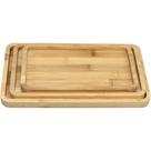 Jogo 3 Bandejas Para Servir Home&co Retangular Bambu Natural Jogo 3 Bandejas Para Servir Home&co Retangular Bambu Natural