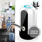 Jogo 3 Bombas Elétrica para Garrafão e Galão de Água Automática Recarregável USB