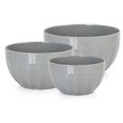 Jogo 3 Bowls Redondos em Melamina Cor Cinza Stone Gourmet Mix