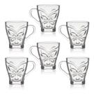 Jogo 3 Caneca Vidro 280ml Desenho Borboleta Transparente