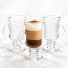 Jogo 3 Canecas Vidro Capuccino Taça Café 270 ML Chocolate