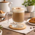 Jogo 3 Canecas Xícaras De Vidro Canelada Café Cappuccino Expresso 220ml Jogo 3 Canecas Xícaras De Vidro Canelada Café Cappuccino Expresso 220ml