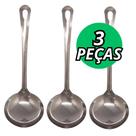 Jogo 3 Concha Para Feijão Molhos Em Inox Utensilio Multiuso Para Restaurante Cozinha