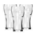 Jogo 3 Copos Coca-Cola Vidro Transparente Contour 470ml - Nadir
