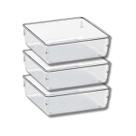 Jogo 3 Organizador de Gaveta Modular 1 Porta Maquiagem Joias