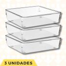 Jogo 3 Organizadores Acessorios Modular 4 Multiuso Maquiagem