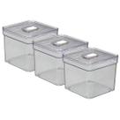Jogo 3 Organizadores Quadrado Modular + Tela Alimentos Frutas