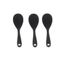 Jogo 3 peças de Colher de Servir de 22,5cm em Silicone Preto UnyHome.
