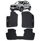 Jogo 3 Peças Tapete Borracha Fiat Pulse 2022 à 2025 Preto Pvc Logo Bordado Ecotap - W8441