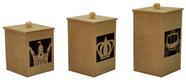 Jogo 3 Potes Bebê Carruagem 3d Madeira Mdf Cru Jogo 3 Potes Bebê Carruagem 3d Madeira Mdf Cru