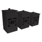 Jogo 3 Potes Bebê Coroa Kit Higienico Mdf Pintado