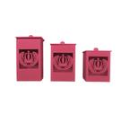 Jogo 3 Potes Bebê Coroa Ramos Mdf Madeira Pintado Jogo 3 Potes Bebê Coroa Ramos Mdf Madeira Pintado