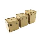 Jogo 3 Potes Bebê Passa Fita Kit Higienico Mdf Cru