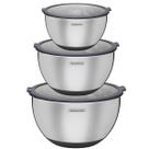 Jogo 3 Potes Bowl Cucina 1,5l 3l 5l Tramontina Aço Inox Tampa Transparente Jogo 3 Potes Bowl Cucina 1,5l 3l 5l Tramontina Aço Inox Tampa Transparente