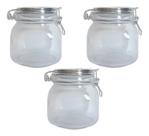 Jogo 3 Potes Herméticos 550ml Para Mantimentos Casambiente