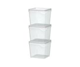 Jogo 3 Potes Quadrado Multiuso Pp 250ml - Nitron Jogo 3 Potes Quadrado Multiuso Pp 250ml - Nitron