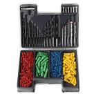 Jogo 300 Brocas Bits Pontas Philips Fenda Buchas Colorida Kit Furadeira Furar E Fixar Completo