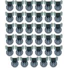 Jogo 35 Rodinhas 32mm Incolor San Rodízio Base Fixa 4 Furos
