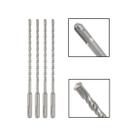 Jogo 4 Brocas SDS Plus 6X310 mm Aço Carbono Tungstênio