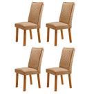 Jogo 4 Cadeiras Lira em MDF para Sala de Jantar Turim 07-naturale Moderna Jogo 4 Cadeiras Lira em MDF para Sala de Jantar Turim 07-naturale Moderna